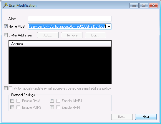 AD Bulk Manager Mailbox